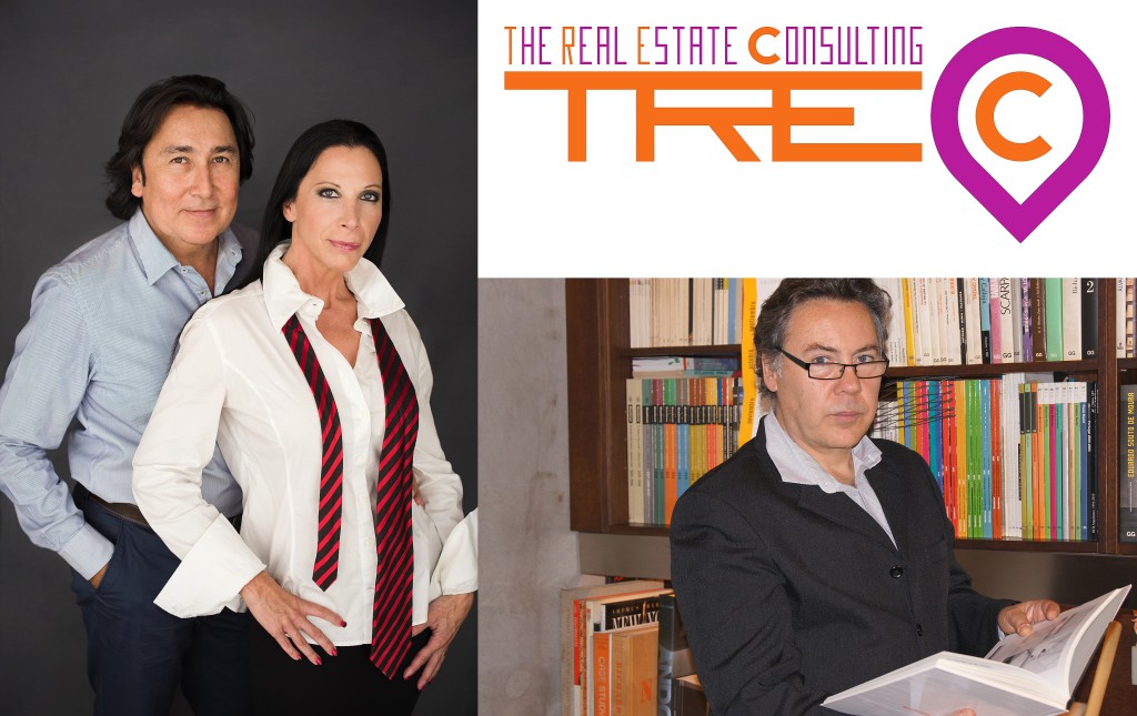 Los socios de TREC, de izquierda a derecha, Sam Gutiérrez, Adelaida Subías y Javier Mañas TREC's partners from left to right:Sam Gutiérrez, Adelaida Subías & Javier Mañas