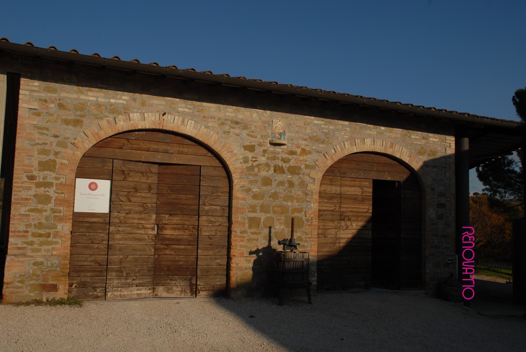 La Hacienda vinícola Terre Margaritelli en Miralduolo di Torgiano. 