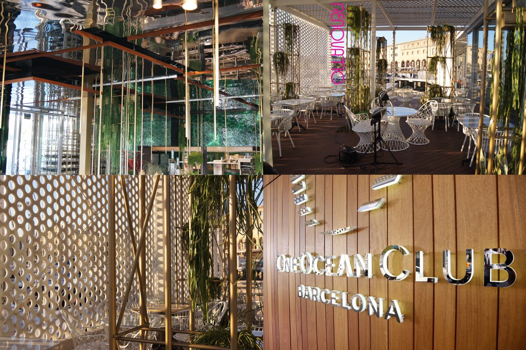 OneOcean Port Vell Barcelona Diversos momentos del interior cubierto y semicubierto del edificio OneOcean Club.